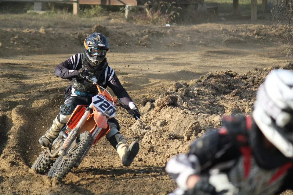 Motocross in action